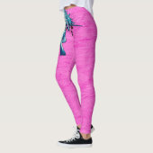 Trendy eenhoorn fantasie op roze grunge Leggings (Links)