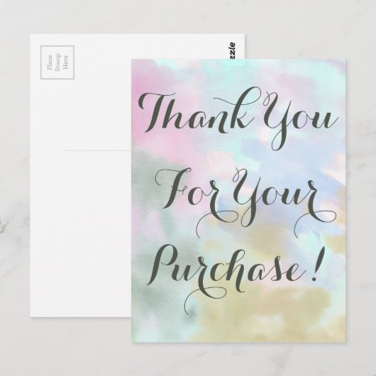 Trendy Eenhoorn Waterverf Dank u Directe verkoop Briefkaart (Voorkant / Achterkant)