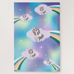 Trendy Eenhoorns Regenboog Legpuzzel
