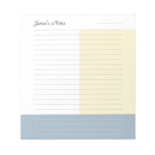 Trendy Eenvoudig Colorblock Notitieblok (Voorkant)