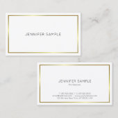 Trendy Eenvoudig Elegant Ontwerp Goud Duidelijke L Visitekaartje (Voorkant / Achterkant)