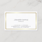 Trendy Eenvoudig Elegant Ontwerp Goud Duidelijke L Visitekaartje (Achterkant)