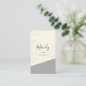 Trendy Eenvoudig / Gesprokkeld (grijs) Visitekaartje (Staand voorkant)