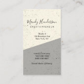 Trendy Eenvoudig / Gesprokkeld (grijs) Visitekaartje (Achterkant)