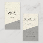 Trendy Eenvoudig / Gesprokkeld (grijs) Visitekaartje (Voorkant / Achterkant)