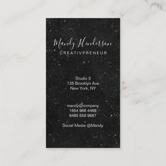 Trendy Eenvoudig / Gesprokkeld Visitekaartje (Achterkant)