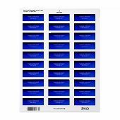 Trendy Eenvoudig Gewoon Blauw Zwart Elegant Modern Etiket (Full Sheet)