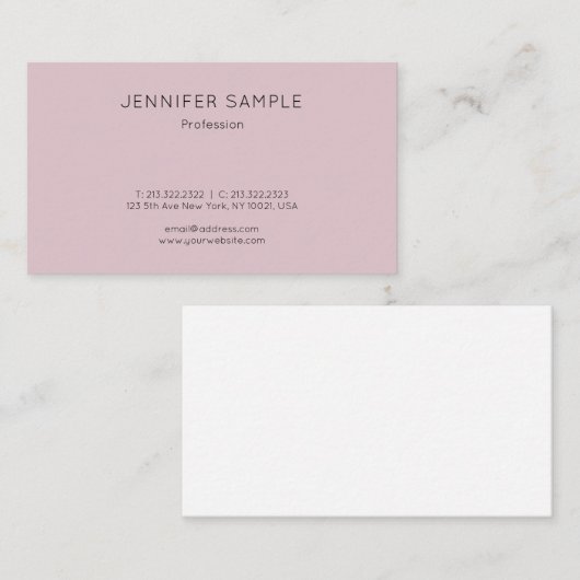 Trendy Eenvoudig Modern Ontworpen Sjabloon Elegant Visitekaartje (Voorkant / Achterkant)