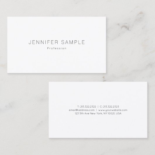 Trendy Eenvoudig Ontwerp Professionele Sjabloon Mo Visitekaartje (Voorkant / Achterkant)
