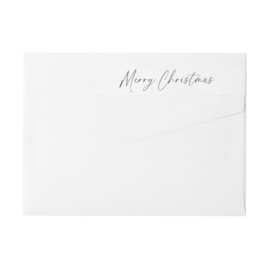 Trendy Eenvoudig Script Vrolijke Kersttypografie (Achterkant)