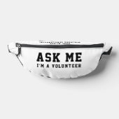 Trendy Eenvoudig Zwart Wit Vrijwilliger Vraag Mini Heuptasje (Liggend)