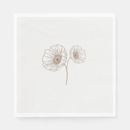 Trendy eenvoudige bloemenservetten servet