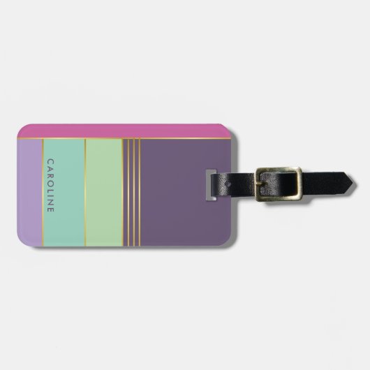 Trendy Eenvoudige Chic Stijlvolle Girly Bagagelabel (Voorkant horizontaal)