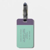 Trendy Eenvoudige Chic Stijlvolle Girly Bagagelabel (Achterkant verticaal)