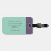 Trendy Eenvoudige Chic Stijlvolle Girly Bagagelabel (Achterkant horizontaal)