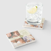 Trendy Eenvoudige Drie Foto's QR CODE Bewaar De Da Stenen Onderzetter (Zijkant)