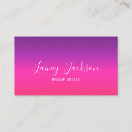 Trendy Eenvoudige Neon Paarse en roze ombre abstra Visitekaartje