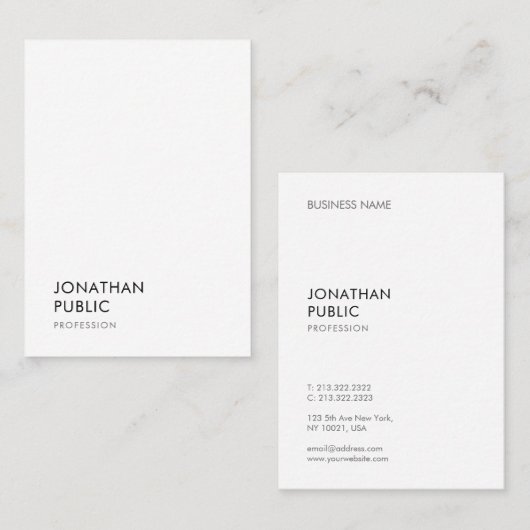 Trendy Eenvoudige Sjabloon Elegant Professioneel M Visitekaartje (Voorkant / Achterkant)