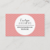 TRENDY EENVOUDIGE SPOT mini polka stip schattig ko Visitekaartje (Voorkant)