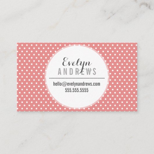 TRENDY EENVOUDIGE SPOT mini polka stip schattig ko Visitekaartje (Voorkant)