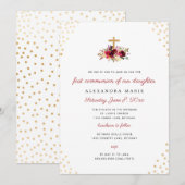 Trendy Eerste Heilige Communie Uitnodiging voor me (Voorkant / Achterkant)