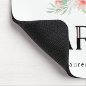 Trendy Eiffel Tower en Blush Pink Flowers | Parijs Muismat (Hoek)