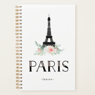 Trendy Eiffel Tower en Blush Pink Flowers   Parijs Planner