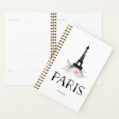 Trendy Eiffel Tower en Blush Pink Flowers | Parijs Planner (Display)