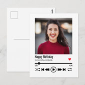 Trendy Eigen Naam Gefeliciteerd Foto Briefkaart (Voorkant / Achterkant)