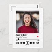 Trendy Eigen Naam Gelukkige Verjaardag Foto Briefkaart (Voorkant / Achterkant)