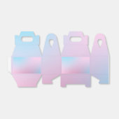 Trendy eigentijdse Blauwgroen roze blauwe feestart Bedankdoosjes (Uitgevouwen)