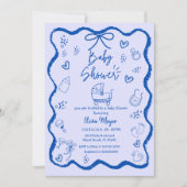 Trendy eigenzinnige golvende hand getekende boog B Kaart (Voorkant)