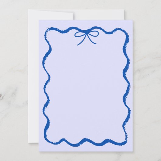 Trendy eigenzinnige golvende hand getekende boog B Kaart (Achterkant)