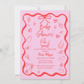 Trendy eigenzinnige golvende hand getekende boog B Kaart (Voorkant)