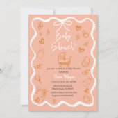 Trendy eigenzinnige golvende hand getekende boog B Kaart (Voorkant)