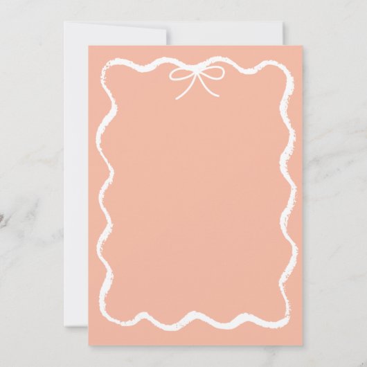 Trendy eigenzinnige golvende hand getekende boog B Kaart (Achterkant)