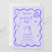 Trendy eigenzinnige golvende hand getrokken vrijge kaart (Voorkant)