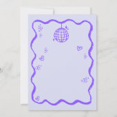 Trendy eigenzinnige golvende hand getrokken vrijge kaart (Achterkant)