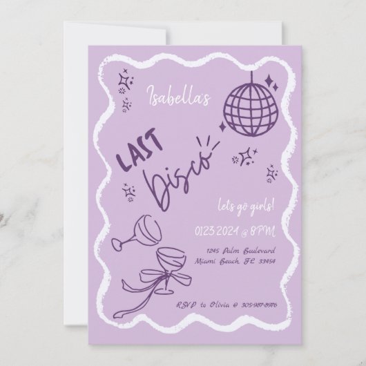 Trendy eigenzinnige golvende hand getrokken vrijge kaart (Voorkant)