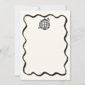 Trendy eigenzinnige golvende hand getrokken vrijge kaart (Achterkant)