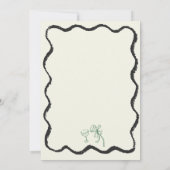 Trendy eigenzinnige golvende hand getrokken vrijge kaart (Achterkant)