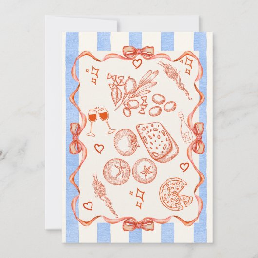 Trendy eigenzinnige hand getekend grillig kaart (Achterkant)