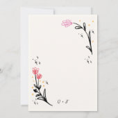 Trendy eigenzinnige leuke hand getekende golvende  kaart (Achterkant)