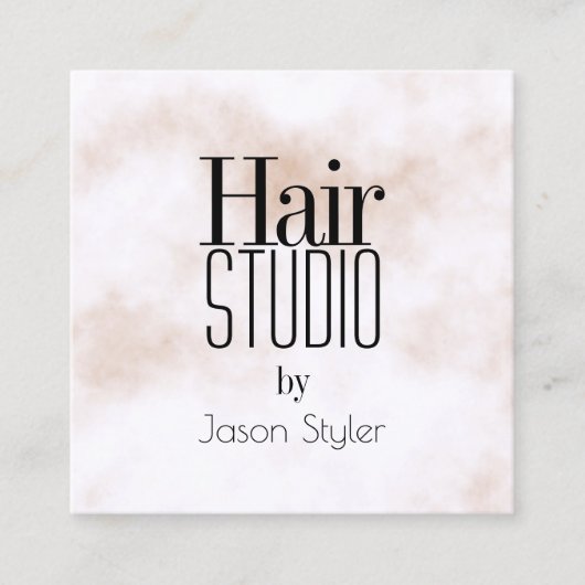Trendy elegance reuzenbrieven vierkante visitekaartje (Voorkant)
