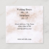 Trendy elegance reuzenbrieven vierkante visitekaartje (Achterkant)