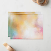 Trendy Elegant Abstract Kunstwerk Kleurrijk Modern Notitiekaartje (Voorkant / Achterkant in situ)