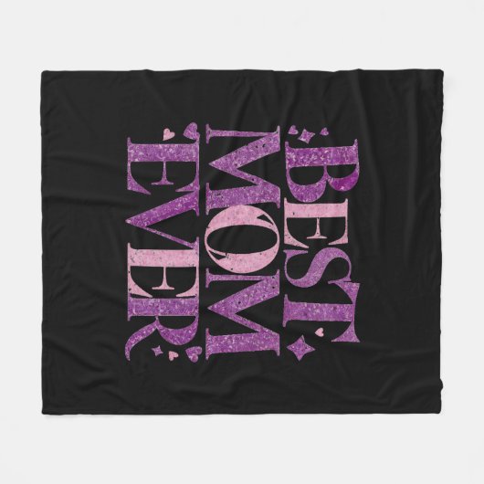 Trendy Elegant Beste Mam Ooit Fleece Deken (Voorkant (Horizontaal))