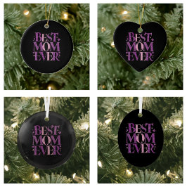 Trendy Elegant Beste Mam Ooit Glas Ornament