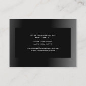 Trendy Elegant Black Gray Pink Executive Manager Visitekaartje (Achterkant)