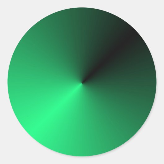 Trendy Elegant Black Green Color Blank Sjabloon Ronde Sticker (Voorkant)